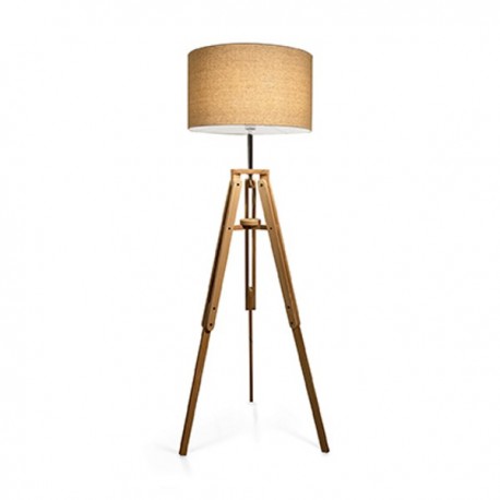 IDEAL LUX KLIMT PT1 LAMPADA DA TERRA CON STRUTTURA A TREPPIEDE E PARALUME RIVESTITO 60W E27