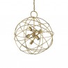 IDEAL LUX KONSE SP6 SOSPENSIONE IN METALLO RIFINITA  IN ORO SCURO SATINATO 6x60W