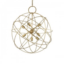 IDEAL LUX KONSE SP7 SOSPENSIONE IN METALLO RIFINITA  IN ORO SCURO SATINATO 7x60W