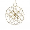 IDEAL LUX KONSE SP7 SOSPENSIONE IN METALLO RIFINITA  IN ORO SCURO SATINATO 7x60W