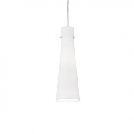 IDEAL LUX KUKY SP1 SOSPENSIONE IN METALLO CROMATO CON DIFFUSORE IN VETRO 60W E27