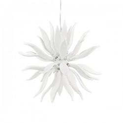 IDEAL LUX LEAVES SP12 SOSPENSIONE IN METALLO E VETRO SOFFIATO MODELLATO A MANO 12x40W G9