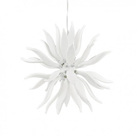 IDEAL LUX LEAVES SP12 SOSPENSIONE IN METALLO E VETRO SOFFIATO MODELLATO A MANO 12x40W G9
