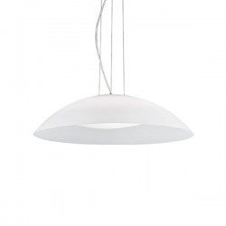 IDEAL LUX LENA SP3 D64 SOSPENSIONE CROMATA CON DIFFUSORE CON DOPPIO VETRO 3x60W E27