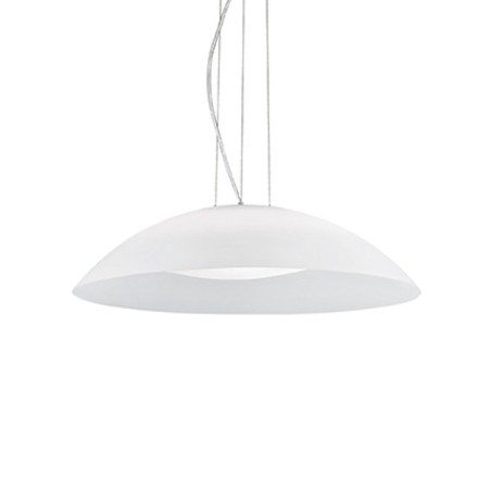 IDEAL LUX LENA SP3 D64 SOSPENSIONE BIANCA CON DIFFUSORE IN DOPPIO VETRO 3x60W E27