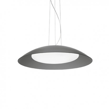 IDEAL LUX LENA SP3 D64 SOSPENSIONE GRIGIA CON DIFFUSORE IN DOPPIO VETRO 3x60W E27