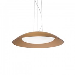 IDEAL LUX LENA SP3 D64 SOSPENSIONE MARRONE CON DIFFUSORE IN DOPPIO VETRO 3x60W E27