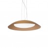 IDEAL LUX LENA SP3 D64 SOSPENSIONE MARRONE CON DIFFUSORE IN DOPPIO VETRO 3x60W E27