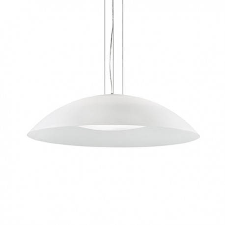 IDEAL LUX LENA SP3 D74 SOSPENSIONE BIANCA CON DIFFUSORE IN DOPPIO VETRO 3x60W E27
