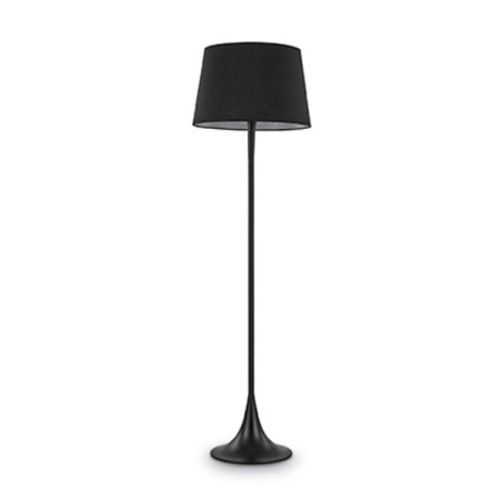 IDEAL LUX LONDON PT1 PIANTANA IN METALLO NERO CON PARALUME IN LAMINA DI PVC RIVESTITO 100W E27
