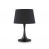 IDEAL LUX LONDON TL1 BIG LAMPADA DA TAVOLO IN METALLO NERO CON PARALUME IN LAMINA DI PVC RIVESTITO 60W E27