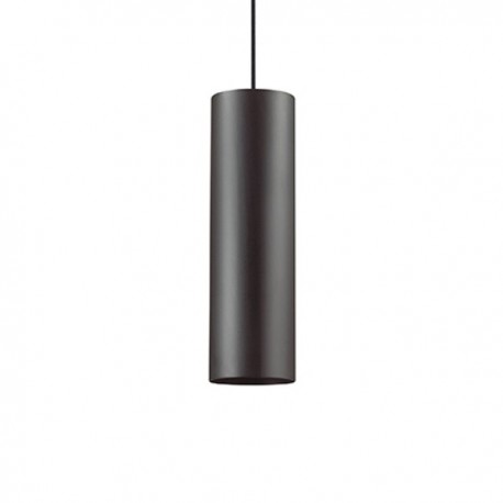 IDEAL LUX LOOK SP1 BIG SOSPENSIONE IN METALLO NERO CON CAVO IN TESSUTO 50W GU10