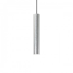 IDEAL LUX LOOK SP1 SMALL SOSPENSIONE ARGENTO CON CAVO IN TESSUTO 50W GU10