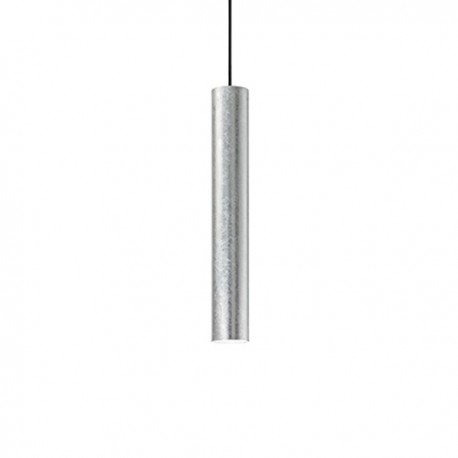 IDEAL LUX LOOK SP1 SMALL SOSPENSIONE ARGENTO CON CAVO IN TESSUTO 50W GU10