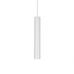 IDEAL LUX LOOK SP1 SMALL SOSPENSIONE IN METALLO BIANCO CON CAVO IN TESSUTO 50W GU10
