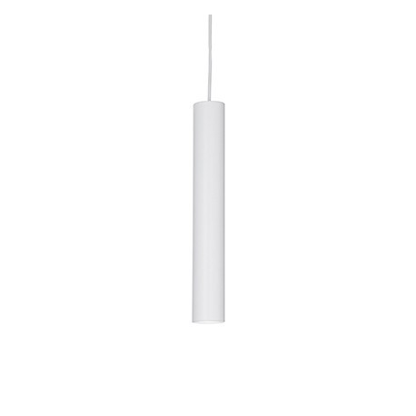 IDEAL LUX LOOK SP1 SMALL SOSPENSIONE IN METALLO BIANCO CON CAVO IN TESSUTO 50W GU10