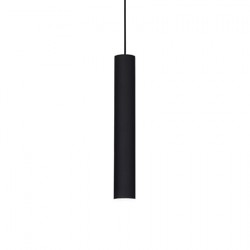 IDEAL LUX LOOK SP1 SMALL SOSPENSIONE IN METALLO NERO CON CAVO IN TESSUTO 50W GU10
