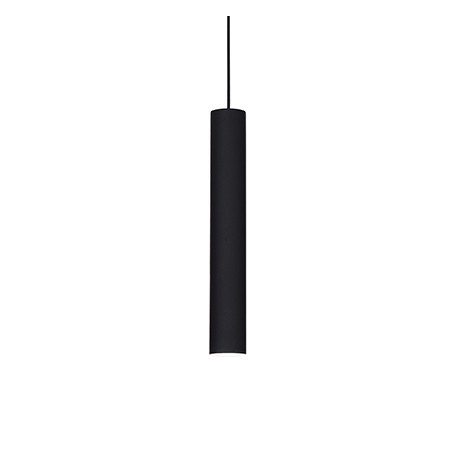 IDEAL LUX LOOK SP1 SMALL SOSPENSIONE IN METALLO NERO CON CAVO IN TESSUTO 50W GU10