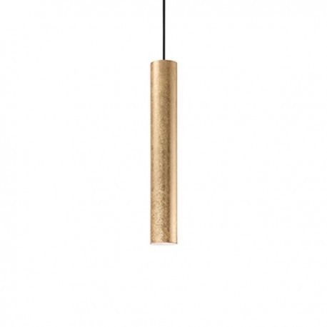 IDEAL LUX LOOK SP1 SMALL SOSPENSIONE IN METALLO ORO CON CAVO IN TESSUTO 28W GU10