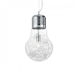 IDEAL LUX LUCE MAX SP1 BIG SOSPENSIONE CON DIFFUSORE IN VETRO E FINITURA INTERNA IN ALLUMINIO 60W E27