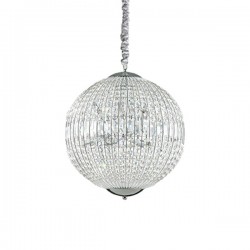 IDEAL LUX LUXOR SP8 SOSPENSIONE CROMATA CON DECORAZIONI IN  CRISTALLO MOLATO 8x40W  G9