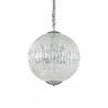 IDEAL LUX LUXOR SP8 SOSPENSIONE CROMATA CON DECORAZIONI IN  CRISTALLO MOLATO 8x40W  G9