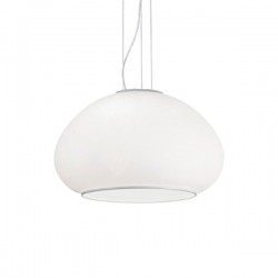 IDEAL LUX MAMA SP1 D40 SOSPENSIONE IN VETRO BIANCO SOFFIATO E ACIDATO 60W E27