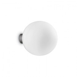 IDEAL LUX MAPA BIANCO AP1 D15 APPLIQUE CROMATA CON DIFFUSORE VETRO BIANCO SOFFIATO E ACIDATO 40W