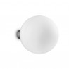 IDEAL LUX MAPA BIANCO AP1 D30 APPLIQUE CROMATA CON DIFFUSORE VETRO BIANCO SOFFIATO E ACIDATO 60W