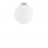 IDEAL LUX MAPA BIANCO PL1 D40 PLAFONIERA CROMATA CON DIFFUSORE IN VETRO BIANCO SOFFIATO E ACIDATO 60W 