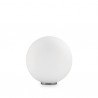 IDEAL LUX MAPA BIANCO TL1 D30 LAMPADA DA TAVOLO CROMATA CON DIFFUSORE IN VETRO BIANCO SOFFIATO E ACIDATO 60W E27