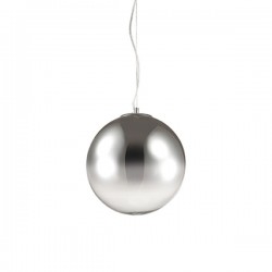IDEAL LUX MAPA FADE SP1 D40 SOSPENSIONE CROMATA CON DIFFUSORE IN VETRO TRASPARENTE SFUMATO CROMO 60W