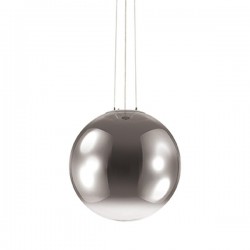 IDEAL LUX MAPA FADE SP1 D50 SOSPENSIONE CROMATA CON DIFFUSORE IN VETRO TRASPARENTE SFUMATO CROMO 60W