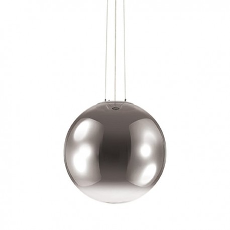 IDEAL LUX MAPA FADE SP1 D50 SOSPENSIONE CROMATA CON DIFFUSORE IN VETRO TRASPARENTE SFUMATO CROMO 60W