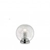 IDEAL LUX MAPA MAX TL1 D20 LAMPADA DA TAVOLO CROMO CON DECORAZIONE IN ALLUMINIO INTERNA ALI DIFFUSORE 60W