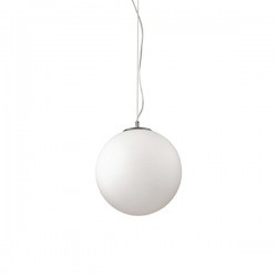 IDEAL LUX MAPA RIGA SP1 D30 SOSPENSIONE CON DIFFUSORE BIANCO DECORATO 60W 