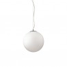IDEAL LUX MAPA RIGA SP1 D30 SOSPENSIONE CON DIFFUSORE BIANCO DECORATO 60W 
