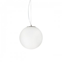 IDEAL LUX MAPA RIGA SP1 D50 SOSPENSIONE CON DIFFUSORE BIANCO DECORATO 60W 