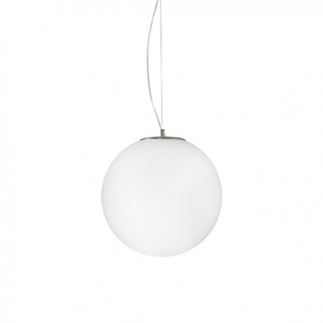 IDEAL LUX MAPA RIGA SP1 D50 SOSPENSIONE CON DIFFUSORE BIANCO DECORATO 60W 