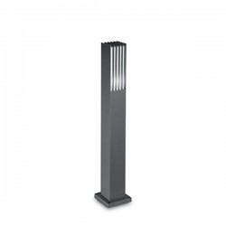 IDEAL LUX MARTE PT1 PIANTANA CON CORPO LUCE IN ALLUMINIO VERNICIATO COLOR ANTRACITE 25W E27
