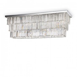 IDEAL LUX MARTINEZ PL8 PLAFONIERA IN METALLO CON ELEMENTI IN CRISTALLO  8 x40W 