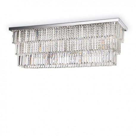 IDEAL LUX MARTINEZ PL8 PLAFONIERA IN METALLO CON ELEMENTI IN CRISTALLO  8 x40W 