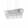 IDEAL LUX MARTINEZ SP6 SOSPENSIONE IN METALLO CON ELEMENTI IN CRISTALLO  6 x 40W 