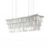 IDEAL LUX MARTINEZ SP6 SOSPENSIONE IN METALLO CON ELEMENTI IN CRISTALLO  6 x 40W 