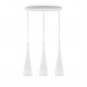 IDEAL LUX MILK SP3 SOSPENSIONE IN VETRO BIANCO SOFFIATO E ACIDATO 3x60W