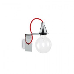 IDEAL LUX MINIMAL AP1 LAMPADA DA PARETE IN METALLO RIFINITO BIANCO SMALTATO 60W E27