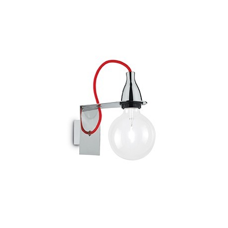 IDEAL LUX MINIMAL AP1 LAMPADA DA PARETE IN METALLO RIFINITO BIANCO SMALTATO 60W E27