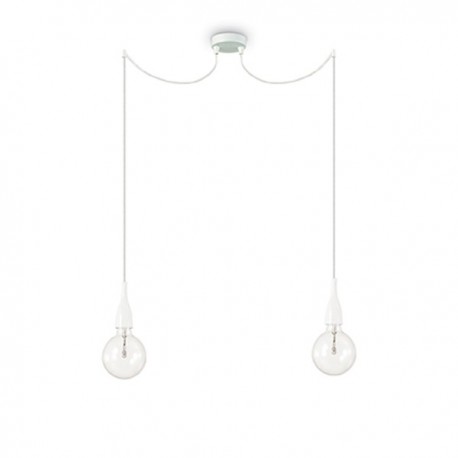 IDEAL LUX MINIMAL SP2 SOSPENSIONE IN METALLO RIFINITO CROMO 2x60W E27