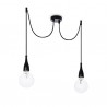 IDEAL LUX MINIMAL SP2 SOSPENSIONE IN METALLO RIFINITO NERO OPACO 2x60W E27