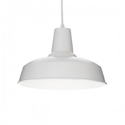 IDEAL LUX MOBY SP1 SOSPENSIONE BIANCA CON DIFFUSORE IN METALLO ED INTERNO BIANCO 60W